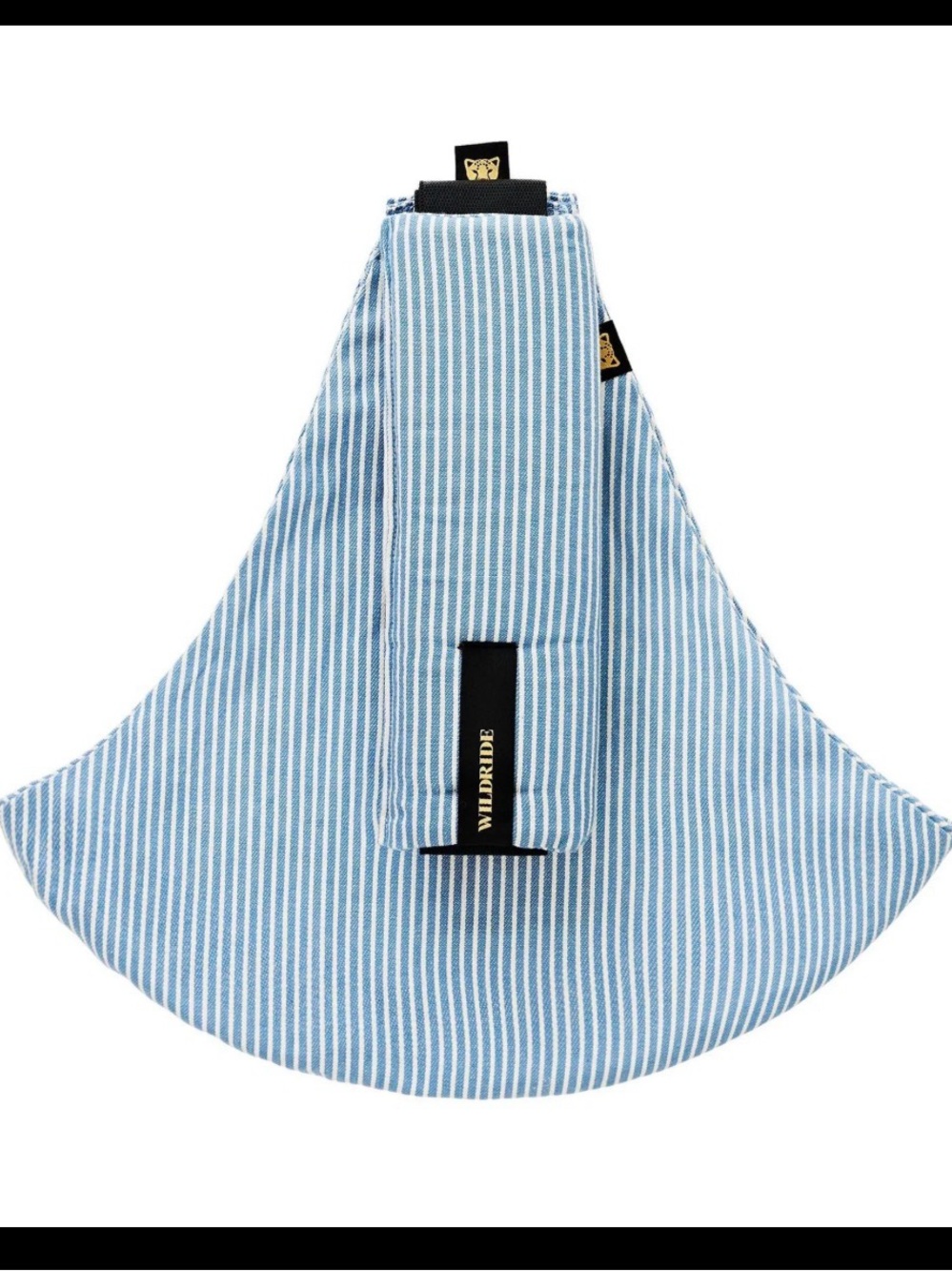 Blue Pinstripe wildride baby/toddler hip carrier